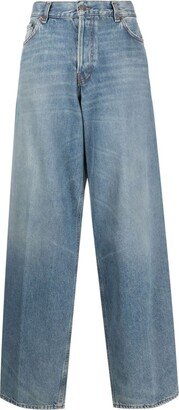 High-Waited Wide-Leg Jeans-AA