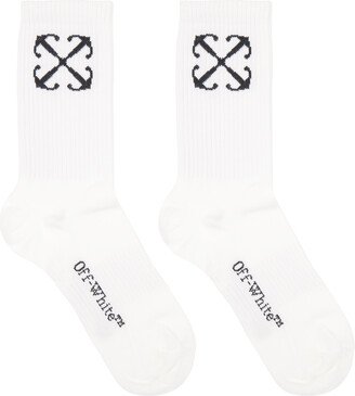 White Jacquard Socks-AA