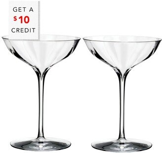 Elegance Champagne Belle Coupes (Set Of 2) With $10 Credit