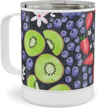 Travel Mugs: Fruity Medley Picnic Stainless Steel Mug, 10Oz, Multicolor