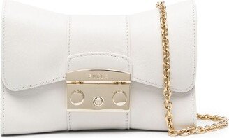 Logo-Engraved Leather Crossbody Bag-AA