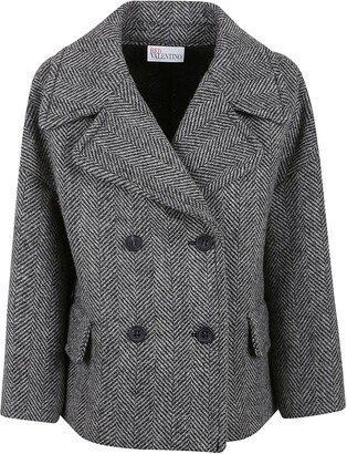 Harringbone Button-Up Coat