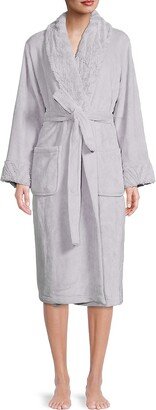 Saks Fifth Avenue Made in Italy Saks Fifth Avenue Women's Belted Shawl Collar Robe