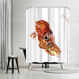 71 x 74 Shower Curtain, Squid 2 by Suren Nersisyan