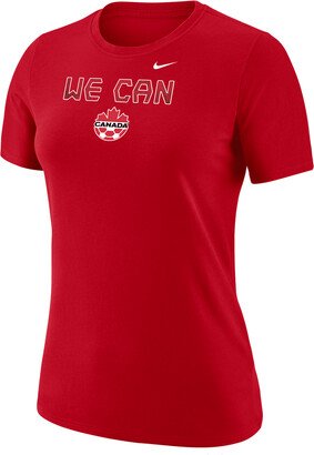 Canada Women's Soccer T-Shirt in Red