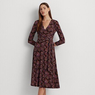 Ralph Lauren Floral Surplice Jersey Dress