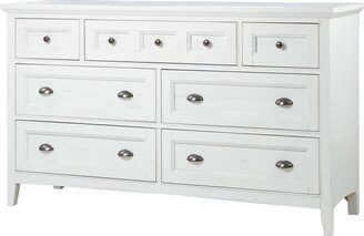 Magnussen Home Furnishings Heron Cove Relaxed Traditional Soft White 7 Drawer Dresser