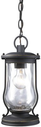 Artistic Home & Lighting Farmstead 1 Light Outdoor Pendant In Matte Black