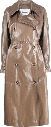 Belted Double-Breasted Trench Coat-AC