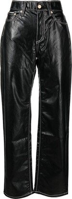 Benz vegan-leather trousers