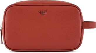 Logo-Plaque Zipped Washbag