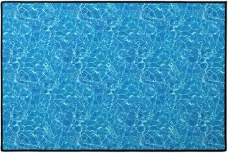 Door Mats: Osc Aqua Camo Door Mat, Blue