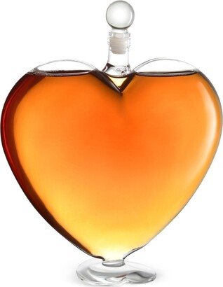 Beautiful Heart Decanter, With Shaped Base