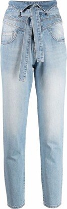 High-Waist Slim-Cut Jeans-AA