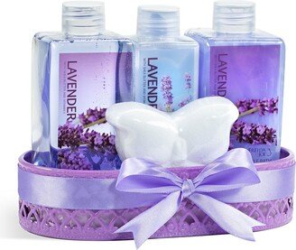 Freida and Joe Lavender Fragrance Bath & Body Set in Wire Basket