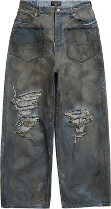 Distressed Lose-Fit Jeans-AA