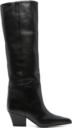 Knee-High Leather Boots-AA