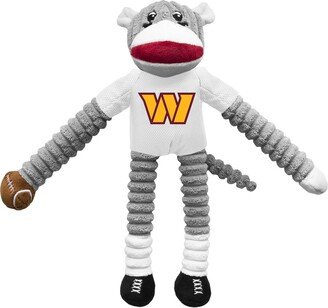 Little Earth Washington Commanders Team Sock Monkey Pet Toy