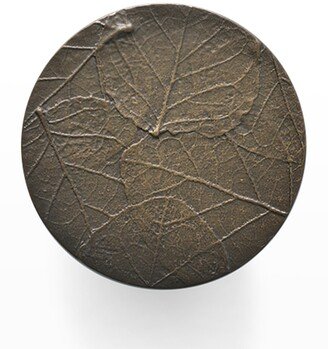 Forest Leaf Round Knob - Oxidized