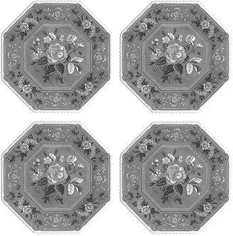 Heritage Botanical Octagonal Plates, Set of 4