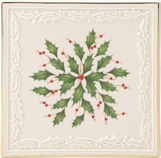 Hosting The Holidays Trivet - Red Green And Ivory