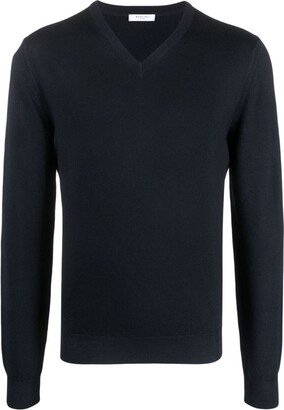 V-neck virgin wool jumper-AH