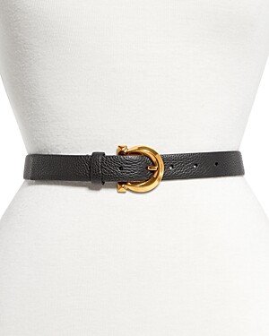 Women's Gancini Buckle Leather Belt