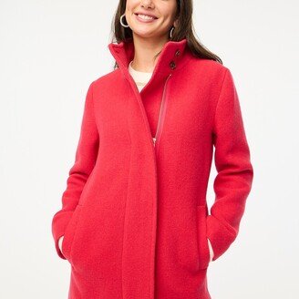 Women's Petite Button-Neck City Coat