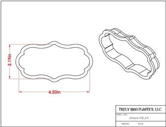 Fast Shipping Plaque 108 Cookie Cutter, Cutter