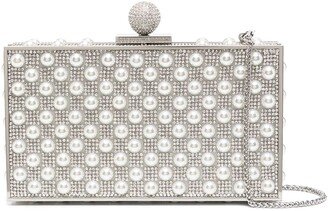 Clara Box embellished clutch bag