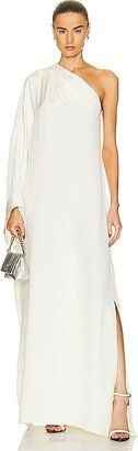 Maroccaine One Shoulder Kaftan in Cream