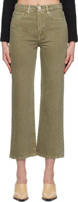 Khaki Le Jane Crop Jeans