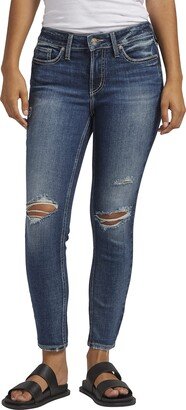 Women's Suki Mid Rise Curvy Fit Skinny Crop Jeans