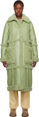 Green Patrice Faux-Leather Coat