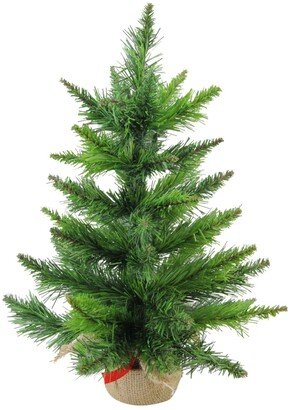 Northlight 18 Mini Balsam Pine Artificial Christmas Tree in Burlap Base - Unlit