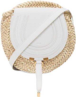 Marci Raffia Logo Detailed Crossbody Bag-AB