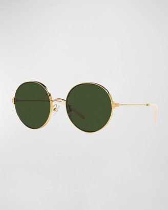 T-Monogram Round Metal & Plastic Sunglasses