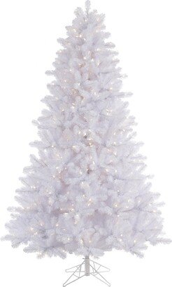 6.5 ft Crystal White Pine Artificial Christmas Tree With 550 Warm White Led Lights