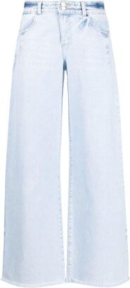 Lorena low-rise wide-leg jeans