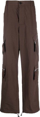 Multiple-Pocket Straight-Leg Trousers-AA