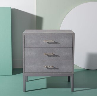 Couture Camden Faux Shagreen Nightstand - 21.65 W x 16.14 L x 25.98 H