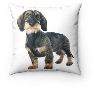Puppy Wire Haired Dachshund Pillow - Throw Custom Cover Gift Idea Room Decor