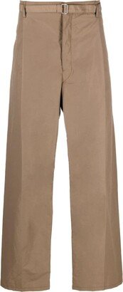 Easy belted wide-leg trousers