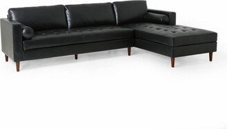 Malinta Contemporary Tufted Upholstered Chaise Sectional