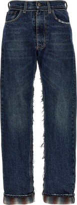 Pendleton Straight-Leg Frayed Jeans-AA