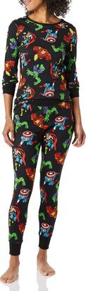 Marvel Women's Snug-Fit Cotton Pajamas