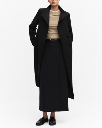 Women's Belted Woolen Coat