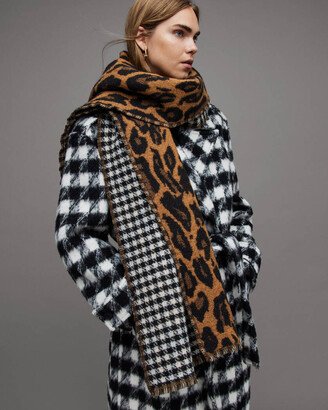 Anita Reversible Leopard Print Scarf