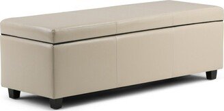 48 Franklin Storage Ottoman Bench Cream - WyndenHall