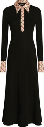 Long-Sleeved Jersey Midi Dress